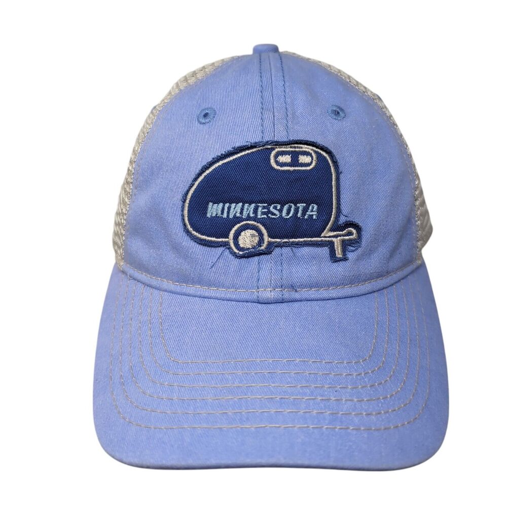 Minnesota Snapback Trucker Hat Blue One Size Adjustable Mesh Back Blue 84